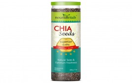 NourishVitals Roasted Chia Seeds  Plastic Jar  200 grams